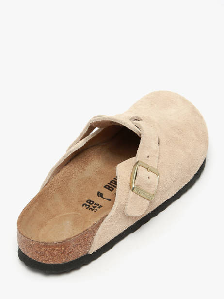 Slippers Boston Uit Leder Birkenstock Beige women 1030883 ander zicht 2